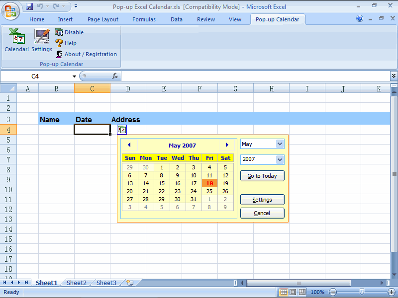 Introduction to Popup Excel Calendar Excel Invoice Manager