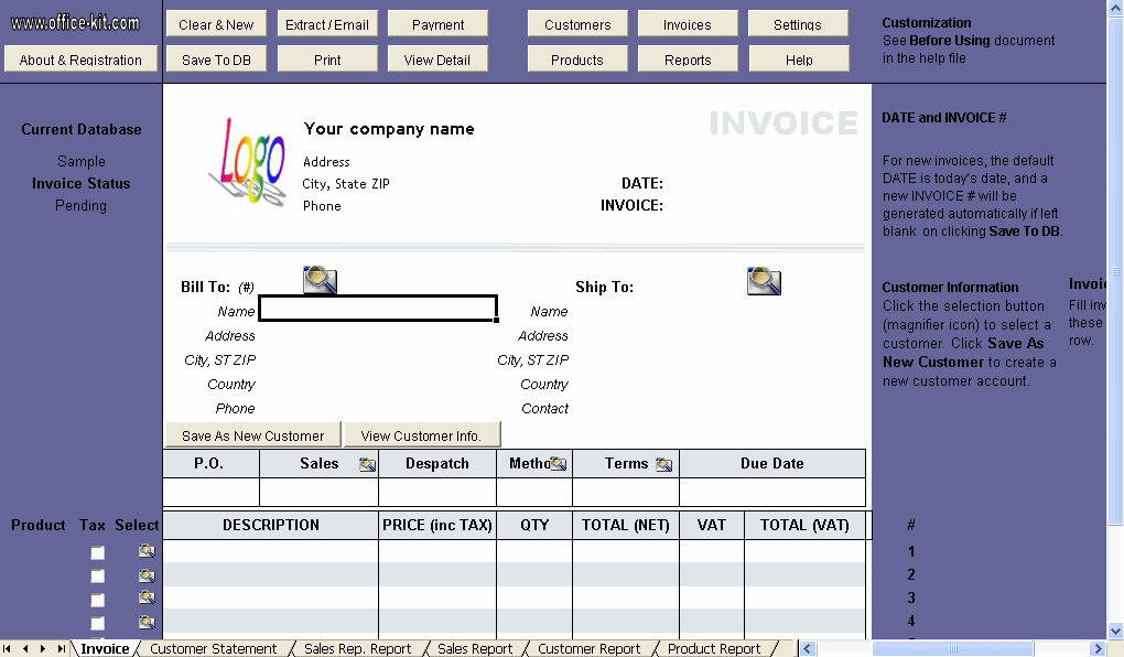 Proforma Invoice Template Excel Free
